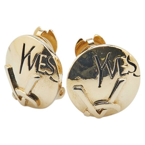 Saint Laurent Gold Plated Earrings - Picture 1 of 5